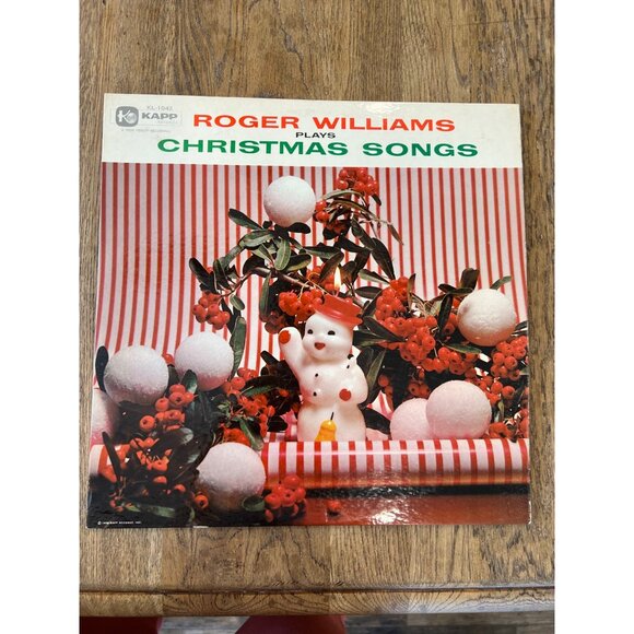 Roger Williams Plays Christmas Songs Holiday Album Vinyl Record KL 1042 Kapp - Picture 1 of 5